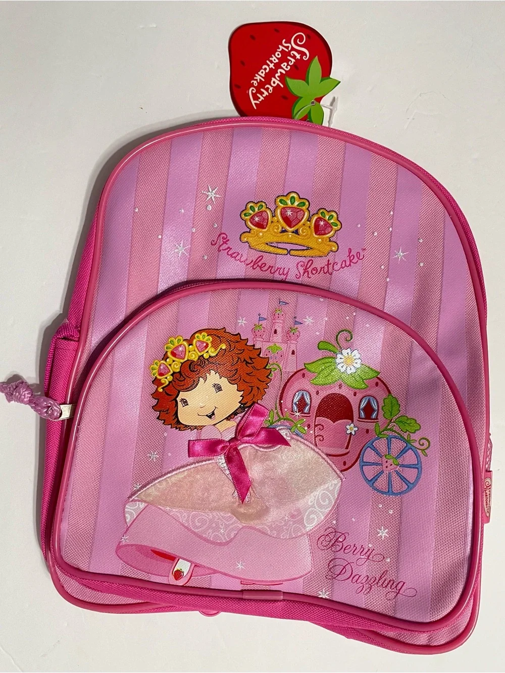Small Backpack -Strawberry Shortcake 12” School Backpack +water Bottle,New!